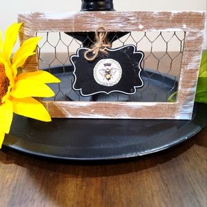 Bee themed wood sign